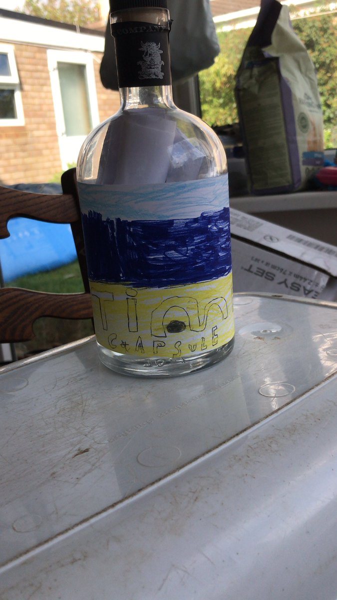 ricegrubble's tweet photo. Time capsule with this week’s work. Pirate themed message in a bottle style! @TickfordPark #TPYear2 https://t.co/YQwfpYk2yR