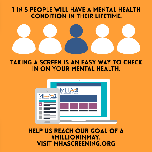 uaexnavlife's tweet photo. Getting screened for mental health issues is one of many tools you can use to thrive. Screening helps catch problems early -before a crisis. Join Mental health America's #MillionInMay campaign by taking a mental health screen at https://t.co/VyK6X39LO5 https://t.co/gUeS0qwVm3