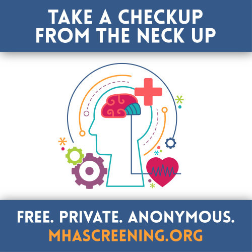 uaexnavlife's tweet photo. Getting screened for mental health issues is one of many tools you can use to thrive. Screening helps catch problems early -before a crisis. Join Mental health America's #MillionInMay campaign by taking a mental health screen at https://t.co/VyK6X39LO5 https://t.co/gUeS0qwVm3