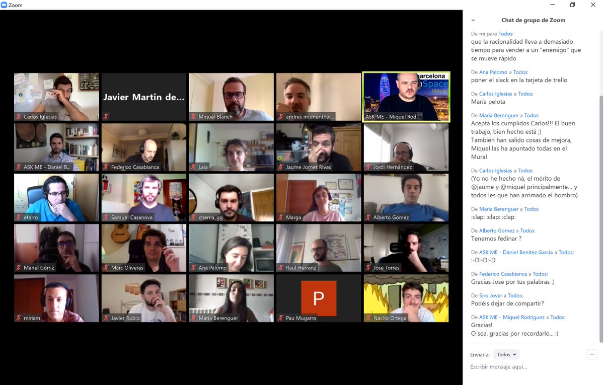 La comunidad agile un día de fiesta de compartir y aprender para hacer open juntos :) @agilebcn #virtualos #OSvirtual