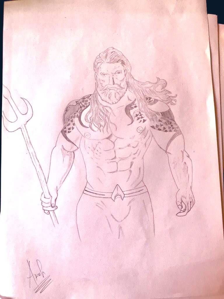 ManLikeAkoh's tweet photo. I and @finallydre did Aquaman today for #SketchForFun https://t.co/LBdO8N0X2j