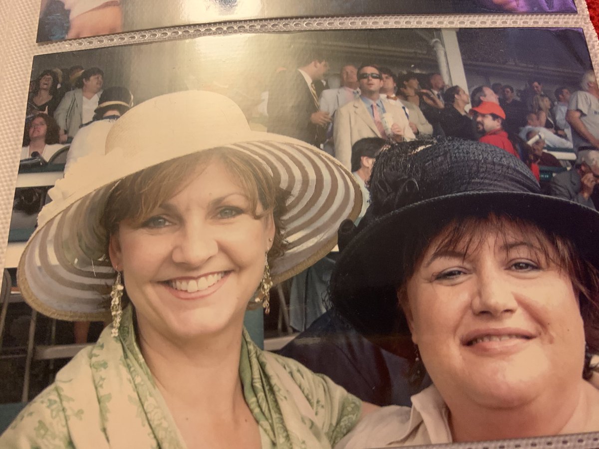 fogle003's tweet photo. So today should be Ky #OakesDay
Years ago, it was Louisville‘s Day at the Track. It has grown so much I haven’t been for years. This is from the last one I attended- and with @Jill_de_ville so we got to sit in the fancy seats!
#gotanytips? https://t.co/kHVPw0BXeV