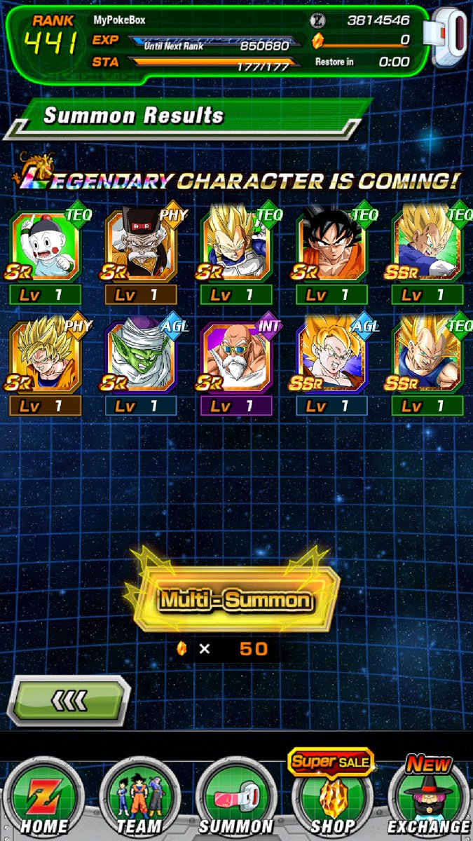 MIZAT10's tweet photo. #1stSunnonOnTheBanner @dokkan_official Finially not trash! Already rainbowed the the two TEQ Vegetas but these work as SR https://t.co/QpMI1mH3sK