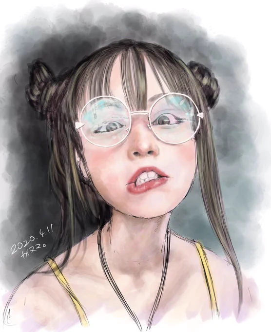 #みんなの絵幅を見せてほしい

1枚目は写真模写ですが、、 