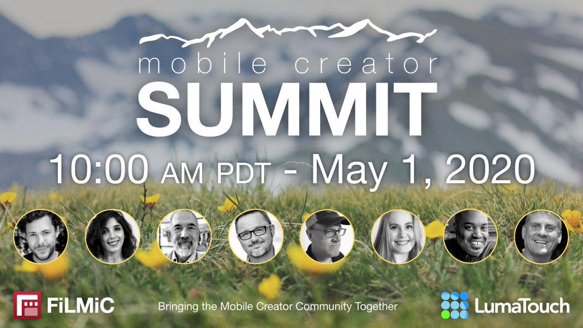 Week 3 of the #MobileCreatorSummit, co-presented w/ @LumaTouch, begins at 10am PDT! Session 1 covers #mobileeducation; Session 2 (starting at 2pm PDT) continues our discussion of #mobilefilmmaking.

Tune in to the #FREE #livestream here: youtu.be/1T3ISz2ILQE