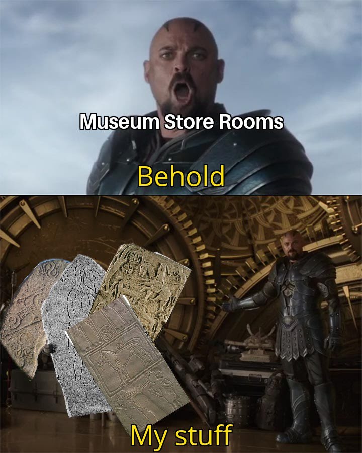 PictishM's tweet photo. #Picts #Archaeology #SymbolStone #Museum #InStorage #Thor #Ragnarok #Stuff #VeryCool https://t.co/9SI6eXcab8