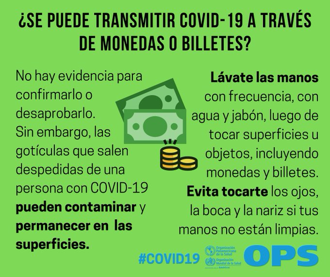 Daniel Custodio (@danielcustodio3) on Twitter photo #1Mayo Se puede transmitir #COVID19 a través de billetes o monedas? No existe evidencia. Sin embargo, lávate las manos 🙌tras la manipulación del dinero y evita tocarte con las manos los ojos, nariz y la boca. #TrabajoPazYVida #CadaFamiliaUnaEscuela <a href="/NicolasMaduro/">Nicolás Maduro</a> @psuvaristobulo #1Mayo Se puede transmitir #COVID19 a través de billetes o monedas? No existe evidencia. Sin embargo, lávate las manos 🙌tras la manipulación del dinero y evita tocarte con las manos los ojos, nariz y la boca. #TrabajoPazYVida #CadaFamiliaUnaEscuela <a href="/NicolasMaduro/">Nicolás Maduro</a> @psuvaristobulo