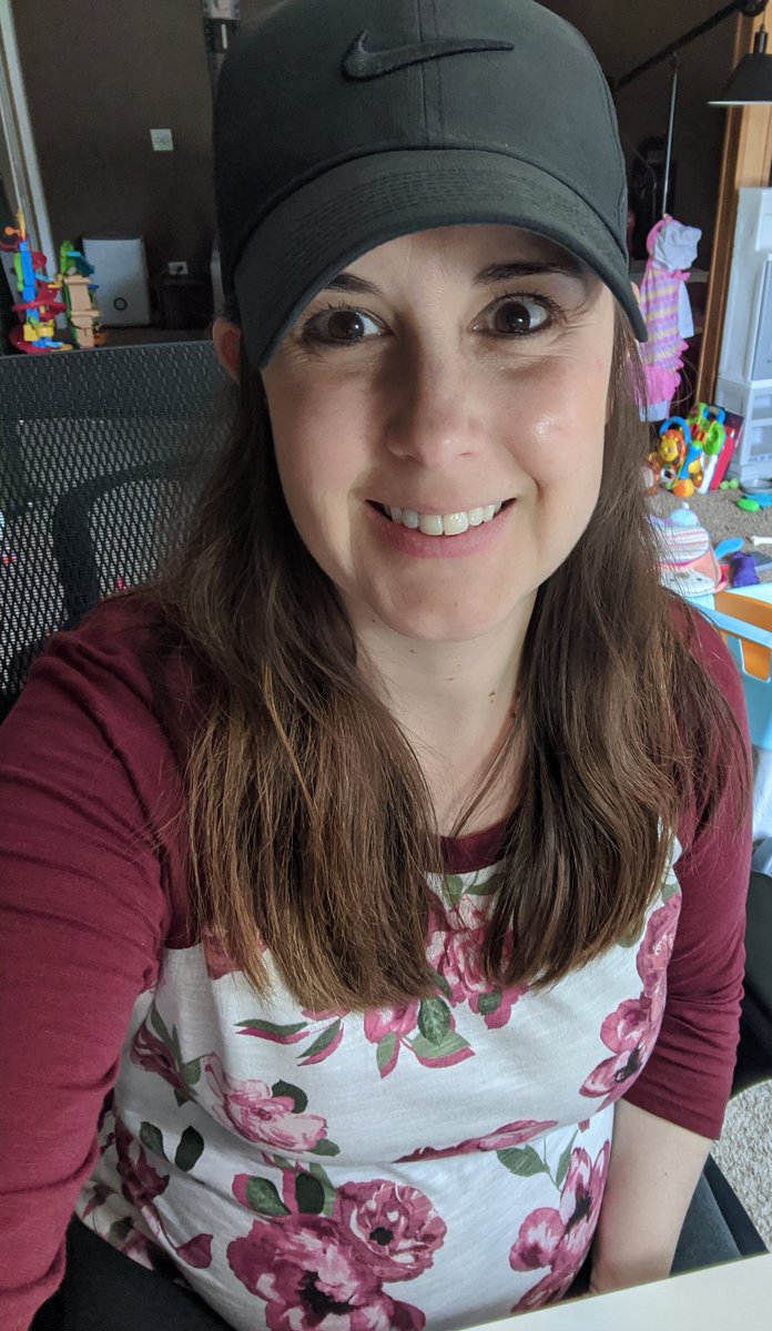 Getting ready for a Zoom meeting with 3A from my messy home office/toddler play area! Happy Hat Day, <a href="/MillburnMustang/">Millburn Elementary</a>! #d24inspires
