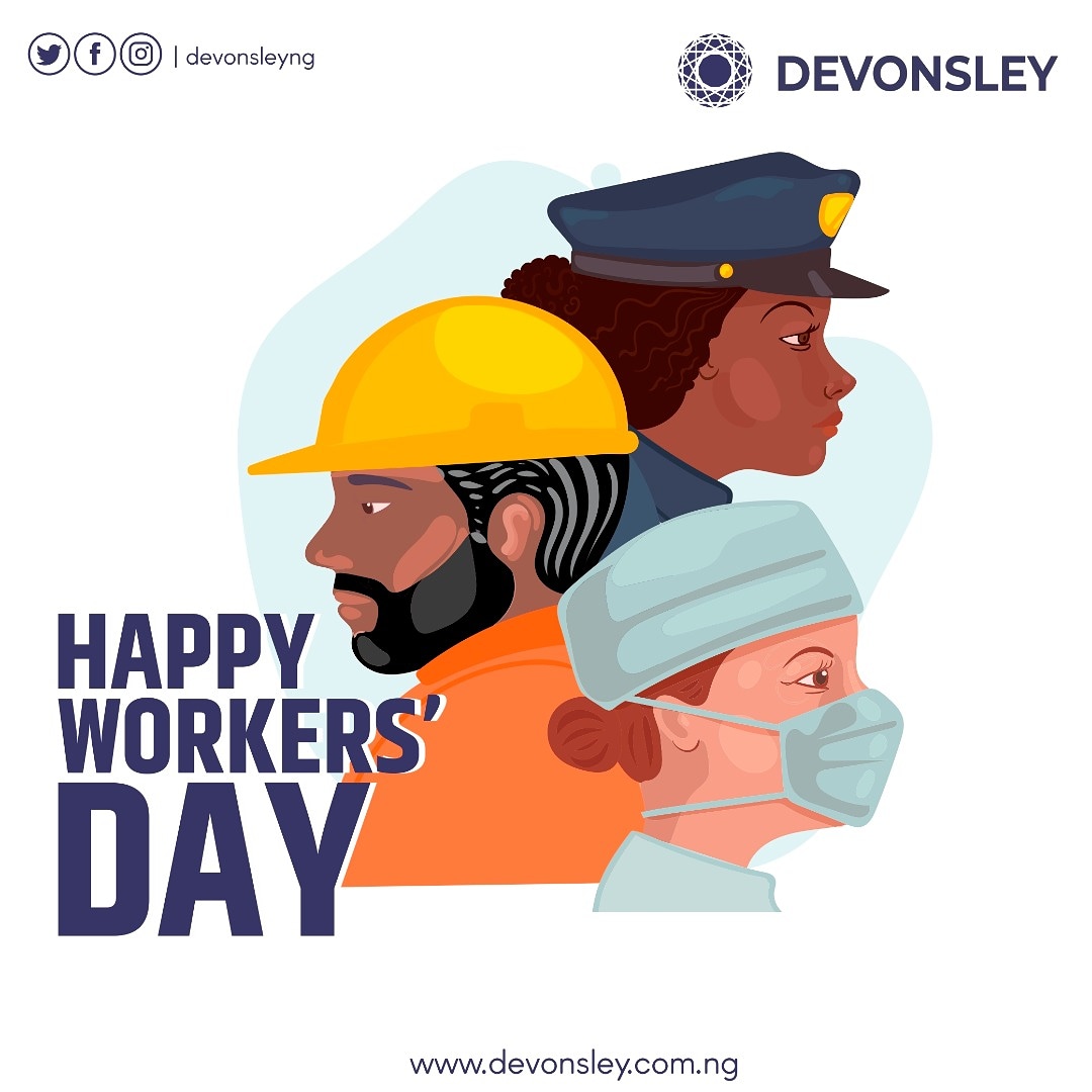 TrivesNG's tweet photo. Workers deserve more than a single celebration a year as there is no day in which they do not give their best.
We at Devonsley are proud of your hard work.
Happy Workers' Day!
#MayDay #May1st #WorkersDay #Devonsley #StaySafe https://t.co/qBteQpUgky
