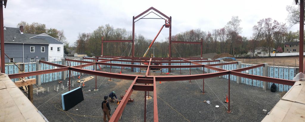 REDCOMLLC's tweet photo. We're continuing to put up the steel at our Church of the Little Flower project in Berkeley Heights, NJ! Take a look at these panoramic, progress pics! @littleflowerbh
#GivingYourDreamsStructure #SteelInstallation #Architecture #Engineering #Construction #Progress #JobSite https://t.co/1EGFiPC5kx
