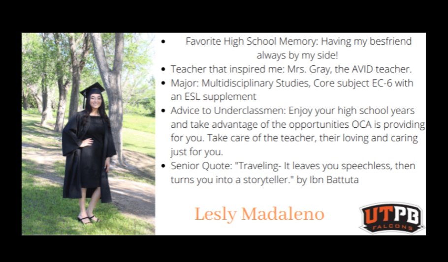 OCA_AVID's tweet photo. Lesly is committed to UTPB!
#ocaavid #AVIDspiritweek #collegesigningday
@ECISD_AVID4ALL
@AVID4College
@EctorCountyISD https://t.co/etMLSX9YV6