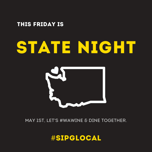 Today is the 40th night of our statewide stay-at-home order. Since we all can't go out together, we're all "going in" together with #WAwine &amp; #WAdine. Order takeout today from a local restaurant you love, post a picture, tag the restaurant and <a href="/MaryhillWinery/">Maryhill Winery</a> and @SipGlocal!
