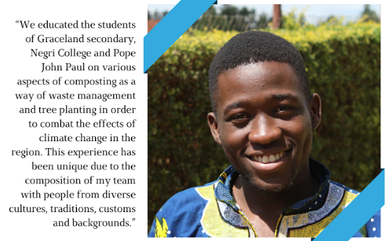 CEEDConcordia's tweet photo. May's alumni shoutout is Opwonya Michael ๐ In 2018, he worked hard as part of the Environmental Sustainability Project, implementing composts at CEED Uganda and elementary schools, and tree planting around Gulu! Thanks for the hard work and bright smile! ๐ #ceedlings #ugandan https://t.co/kydODt6dyh