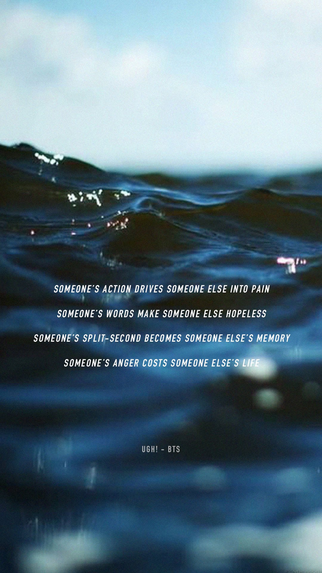 Bts Lyrics Someone S Action Drives Someone Else Into Pain Ugh Bts Bts Twt