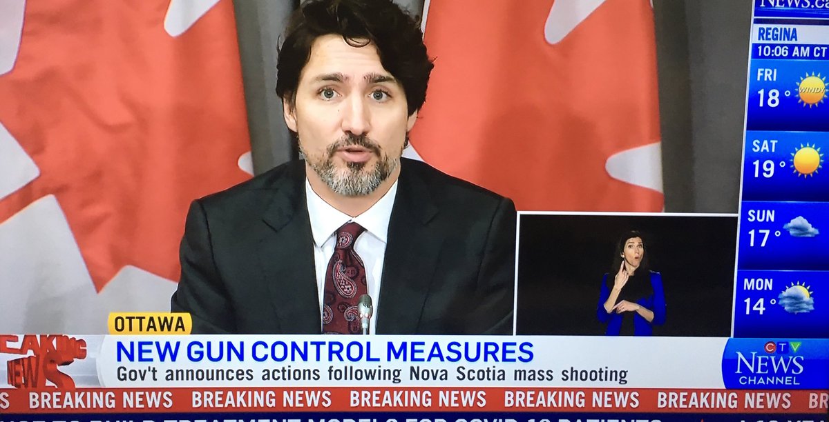 brianlilley's tweet photo. Several times, more than I can count, @JustinTrudeau and his ministers have outright lied to justify their moves on banning 1,500 types of guns but so far, no journalist has asked a tough question. Most are asking why he won’t do more or when he will do more. https://t.co/TFIry8lHJm