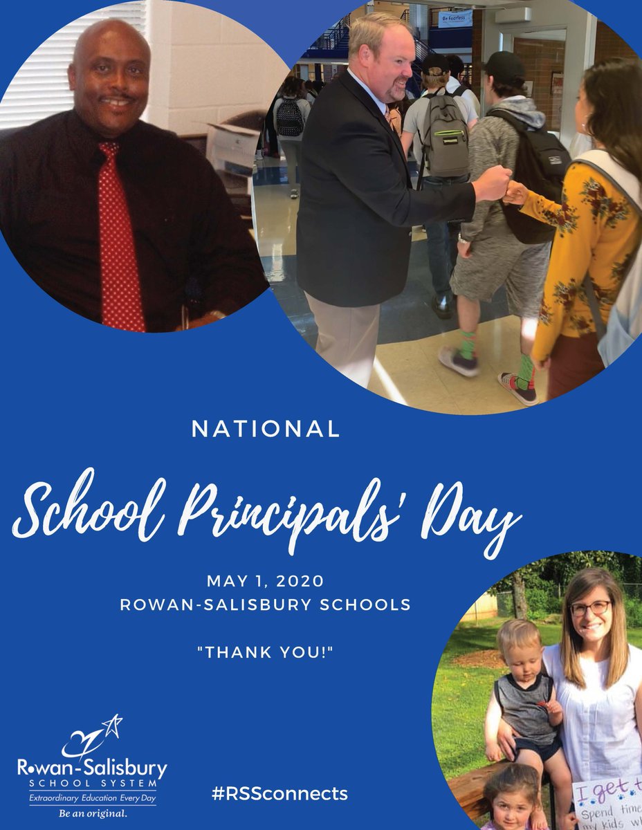 RSSchoolsNC's tweet photo. National School Principals' Day! "THANKS" to RSS Principals for their leadership in supporting students, schools, staff and communities.  

#SchoolPrincpalsDay #ThankAPrincipal #RSSconnects 

@IESprincipal23 @KellyWWithers @PrinHairston @williamsmnrhs @WRHSDurant @TonyaBGerman https://t.co/eXmhbN05LI
