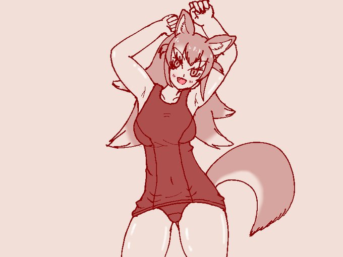 なんとなく水着ニホンオオカミちゃん 