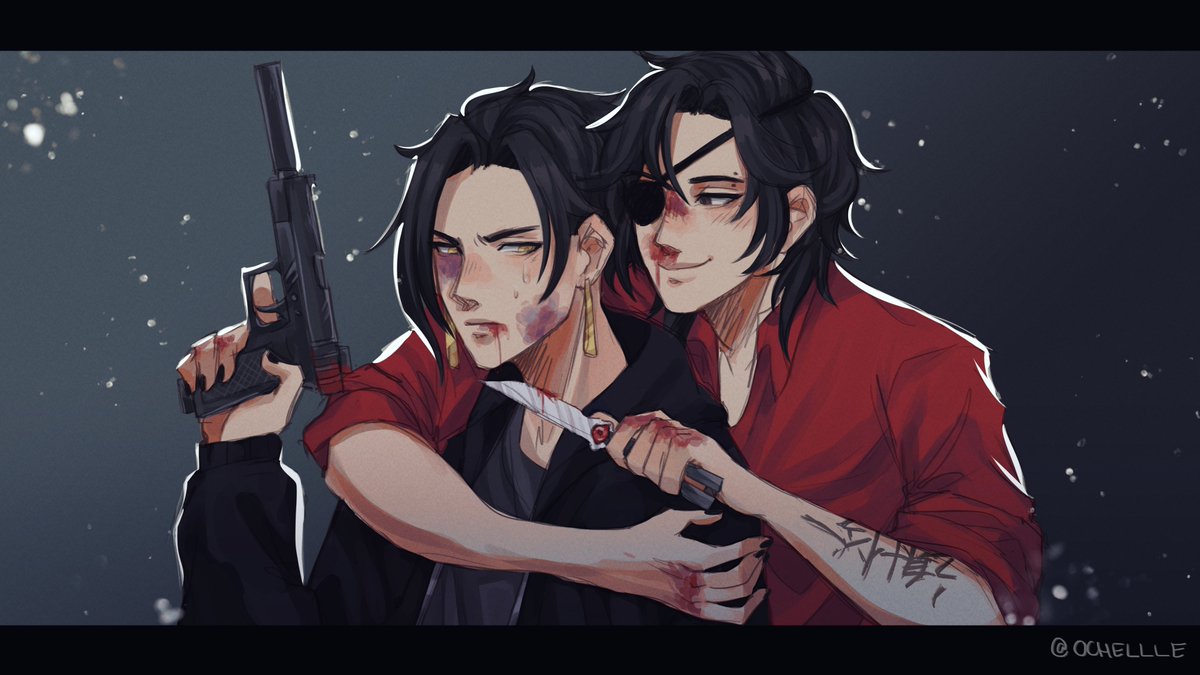 lyliuum's tweet photo. cw: blood, bruising || now that i've been sitting down &amp; writing stuff out for this au, introducing how #hexuan and #huacheng met

#天官赐福 #TGCF (reposted bc im bad) https://t.co/d23eLgzZvP