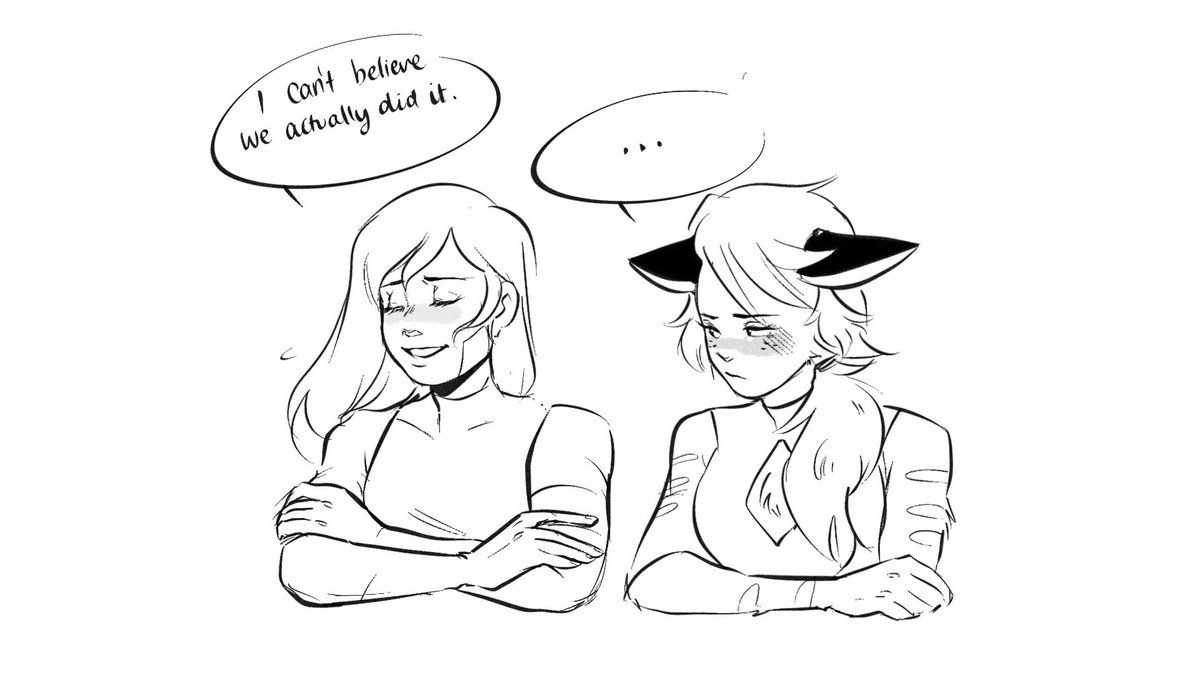 A Catradora comic I started ages ago and only yesterday had the motivation to finish - set after the war  #SheRa 1/4