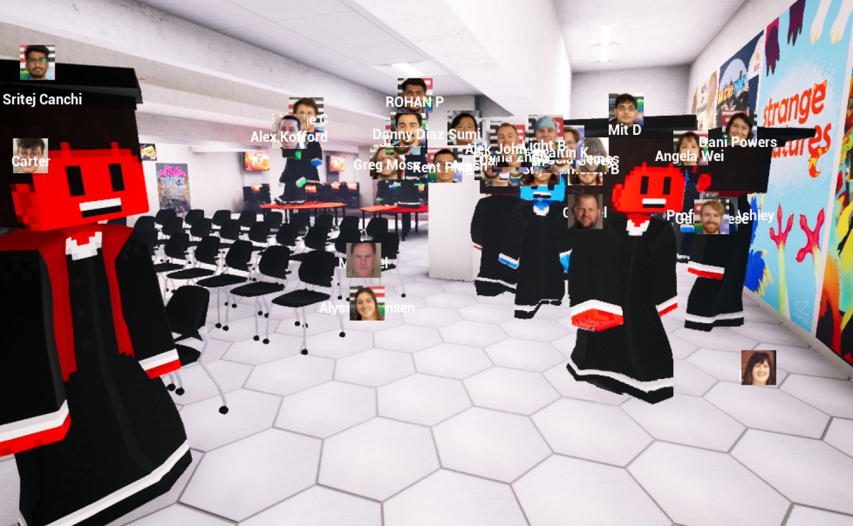 real_rahjur's tweet photo. Holy smokes! @eae_gamerU virtual graduation in @UnrealEngine is in full effect! Come check it out: https://t.co/EFiGaexwOg @UUtah https://t.co/JA2PShAgtw
