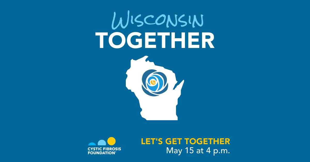 CFFWI's tweet photo. Join us on Facebook Live on FRIDAY, MAY 15th for WI Together, a virtual pep rally to bring together the cystic fibrosis community in WI. Even though we can’t come together in person, we can still be together virtually!

https://t.co/u8M0Ded5wz https://t.co/oDc60t5J2J