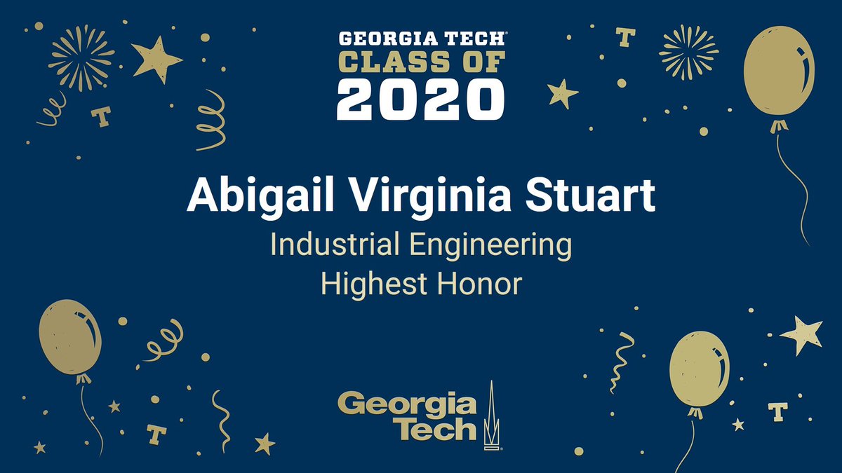 Congratulations to Abby!! #GT20 #RamblinOn. ⁦@abbystuart97⁩