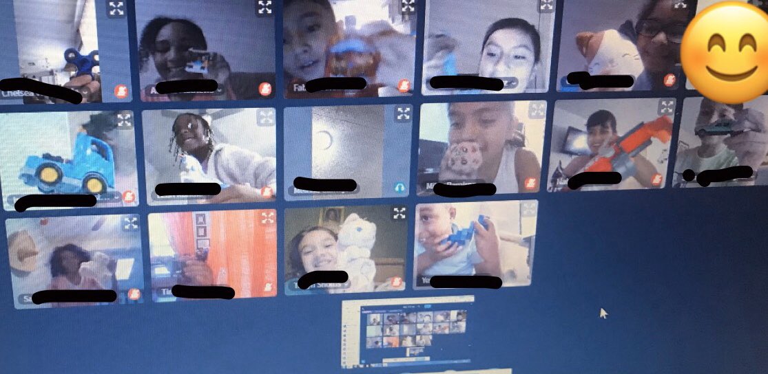 MsGuzman03's tweet photo. After a long week of hard work we love to engage in a fun conference call on @Schoology on Fridays. Today was a fun scavenger hunt race! Also, I figured out how they can see each other when I share my screen 😁 @ReesStars #ReesRocks #HappyFriday https://t.co/nZuuEK98Zk
