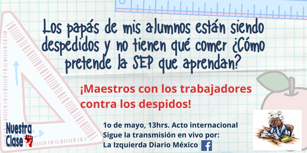 anuestraclase's tweet photo. #DiaDelTrabajo #PrimeroDeMayo
Conmemoremos a lo grande nuestro día como trabajadores y trabajadoras.
En esta pandemia podemos jugar un rol muy importante para enfrentarla, súmate al acto internacionalista a las 13hrs, por la @LaIzqDiarioMX https://t.co/wXIbC1yRM1