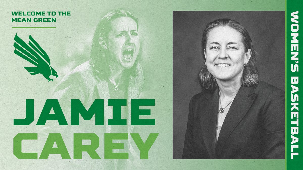 MeanGreenWBB's tweet image. Excited to welcome @jamiecarey1114 to the Mean Green as associate head coach! 🏀🎇🦅
#GDED