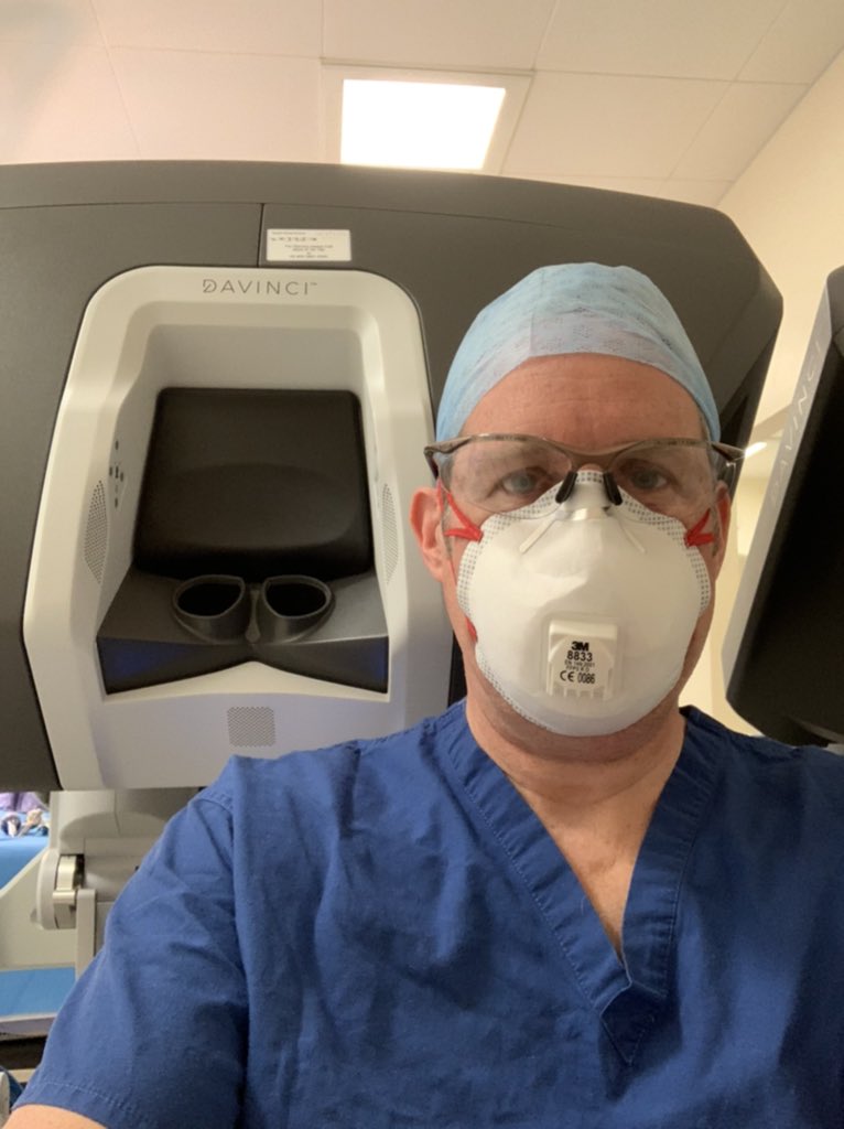 Another robotic Cystectomy and 5 prostates this week. First week of our Covid free centre. All patients screened with isolation, swabs, chest CT. All staff swabbed clear. 220 cancer ops in total in April. Congratulations to the team <a href="/RoyalSurrey/">Royal Surrey</a> <a href="/RSCHAnaesthesia/">Royal Surrey Anaesthesia, Guildford, UK</a> <a href="/GuildfordUrolo1/">Guildford Urology</a>