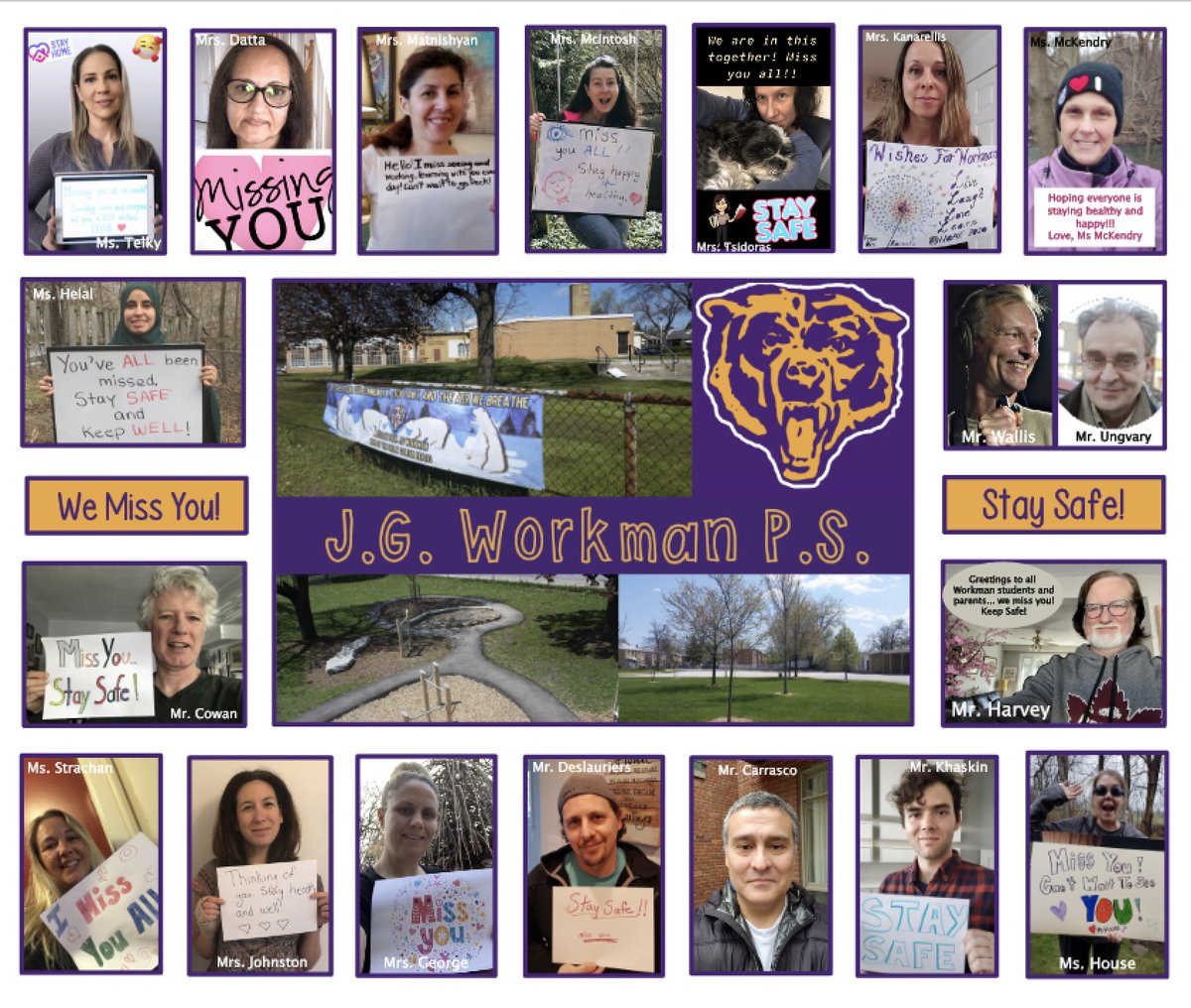 The JG Workman family misses you! Stay strong everyone!