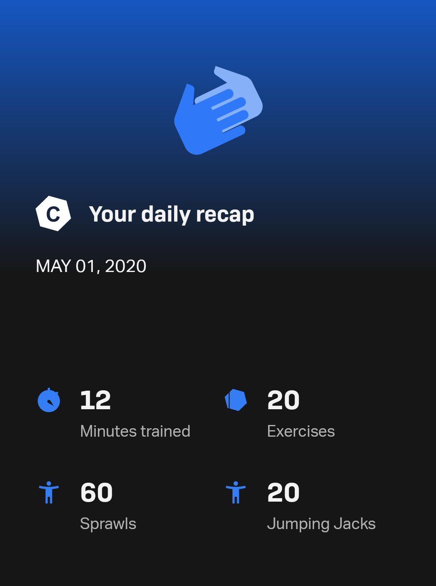 IzzyWafi's tweet photo. Done! #StayAtHomeWorkout #Freeletics Session 29
+100 Pushups Day 29
#ComebackStrongerAndBetter #Misi32 https://t.co/DOk5kpzBUj
