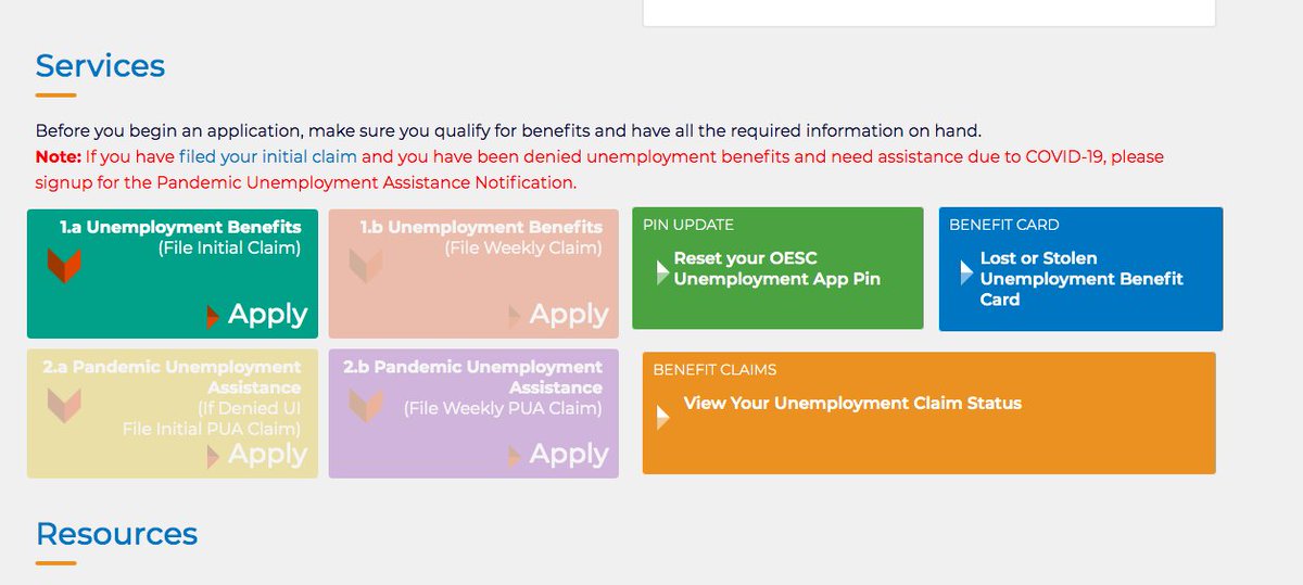 KandyceCudjo's tweet photo. @oescexe The page is not allowing me to apply for the PUA. I've been "disallowed" for Regular Unemployment but why won't it let me apply for the PUA? See attached screenshots. Please advise. https://t.co/dp17LFLGi5