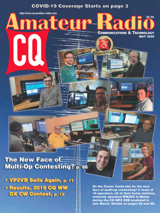 Pretty excited to have my face on this month’s cover of CQ Magazine! We had a great experience operating the WPX contest remotely and are looking towards a repeat performance for CW in a few weeks.