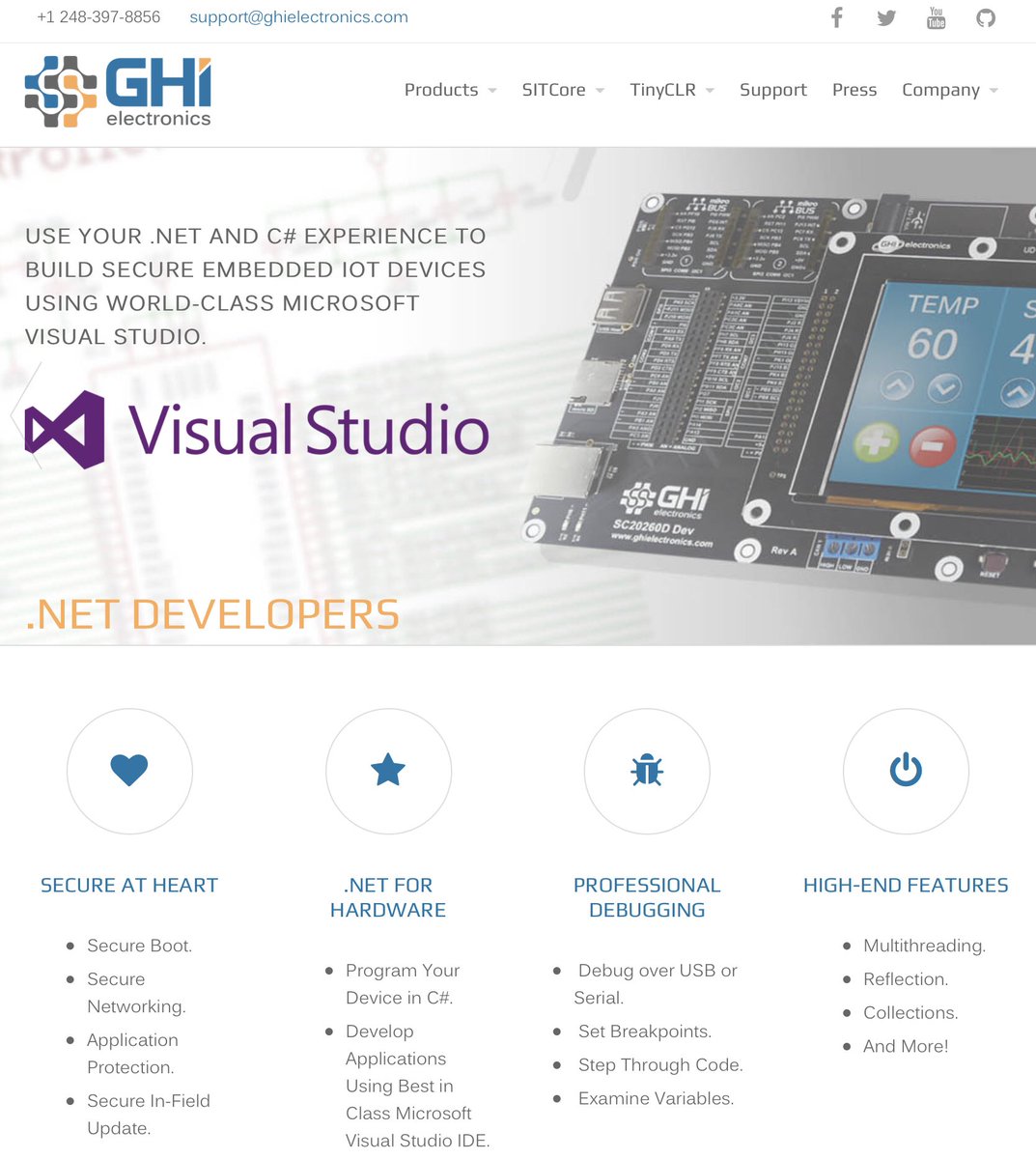 keith_developer's tweet photo. We have been using @GHIElectronics products for years and can highly recommend them.  From hobbyists, students and all the way to the production floor, they offer best in class support.  #IoT  #MoT  #STEM  #developers  #DevBoards  #TinyCLR  #OT  #MadeInUSA https://t.co/biorgBb2to