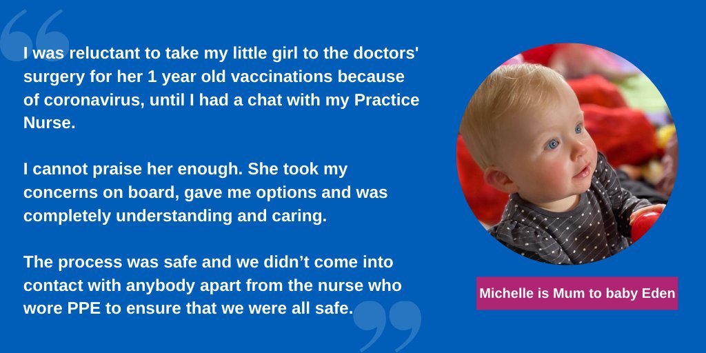 NHSEnglandLDN's tweet photo. GP surgeries in London have worked hard to create a safe space for babies to have their vaccinations. 

Like mum Michelle did, you can reach out and speak to your GP surgery about any concerns you have during the #coronavirus pandemic.  

#HelpUsHelpYou #VaccinesWork https://t.co/dRbtONwoM1