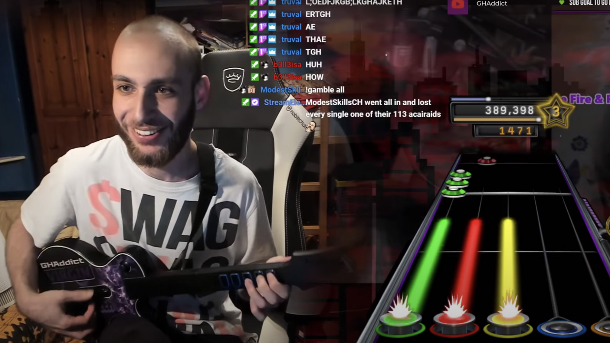 Kerrang! on X: This gamer has somehow beaten the world record on Guitar  Hero, playing DragonForce's notoriously difficult Through The Fire And  Flames at 165 per cent speed 🤯    /