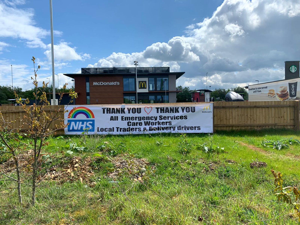 Just a small way we can say #ThankYouNHS and #thankyoukeyworkers while we are closed. We are looking forward to when @McDonaldsUKNews reopen fully. #StayHomeStaySafe