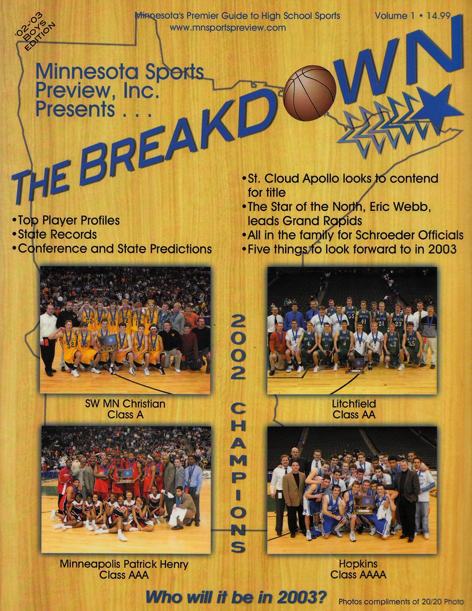 BreakdownUSA's tweet photo. It's a good day to celebrate 18 years of bringing high school sports coverage to Minnesota! The Breakdown started in 2002-03 with our first books...boys' and girls' hoops.
We'll be posting the book covers by year every half hour all day long.
#BreakdownSports
@BreakdownUSA https://t.co/ZViNnfmybN