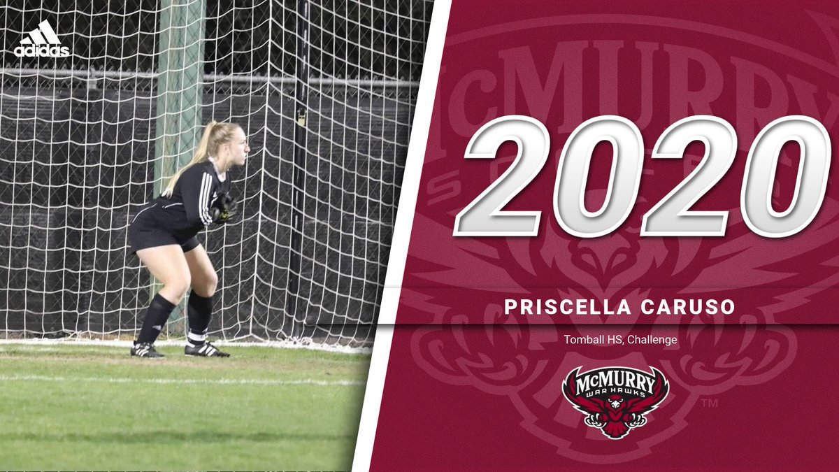 McMurrySoccer's tweet photo. From Tomball, TX is standout GK, Priscella Caruso! She will wear #0 for the War Hawks and she says “I want to thank my parents, my coach’s and my friends for supporting me through my soccer journey. I’m so excited to be joining such a great program.” Welcome to the Family! https://t.co/T1GIg8dVZC