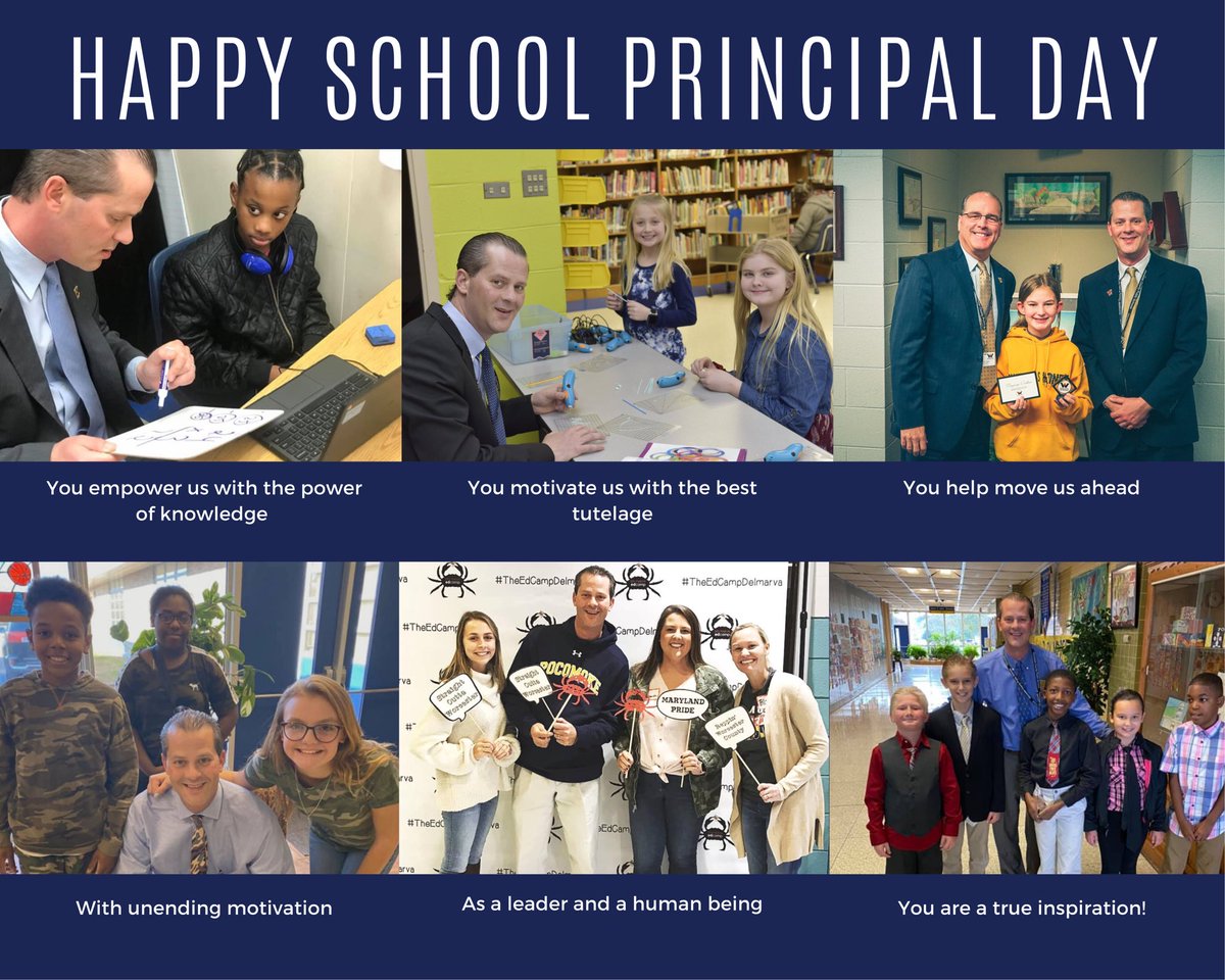 PocomokeMiddle's tweet photo. Today is National School Principals’ Day &amp; while we aren’t in our school to celebrate our leader, we could not let the day pass without thanking him for his leadership. @MrRecord21 we celebrate you today, for all you’ve done and all you will continue to do for our school family. https://t.co/NDLd0Boc4Q