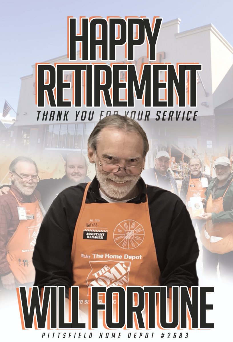 Can't believe the day would come where we would be saying our goodbyes. You have made such an impact in so many of our lives #HappyRetirement Will Fortune 🏆🥇 <a href="/PittsfieldPride/">Pittsfield Pride</a> <a href="/AndyShawTHD/">Andy Shaw</a> <a href="/marantes1/">Marcelo Arantes</a> <a href="/JasonArigoni/">Jason Arigoni</a> <a href="/TonyF309/">Tony</a> @ARuler8452 <a href="/BobMckeever3/">Bob Mckeever</a> <a href="/AubinSharon/">Sharon Aubin</a> <a href="/72mikeysteeley/">Michael Steele</a>