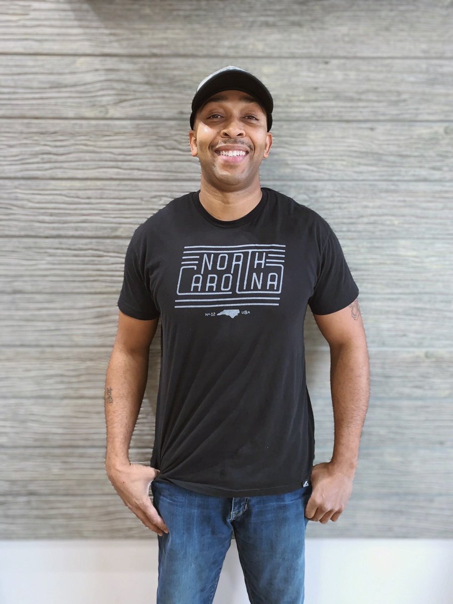 Are you feeling as good about Friday as Rob? Roll into the weekend with a smile and a Retro NC tee. (Everything on the online store is still 20% off!)