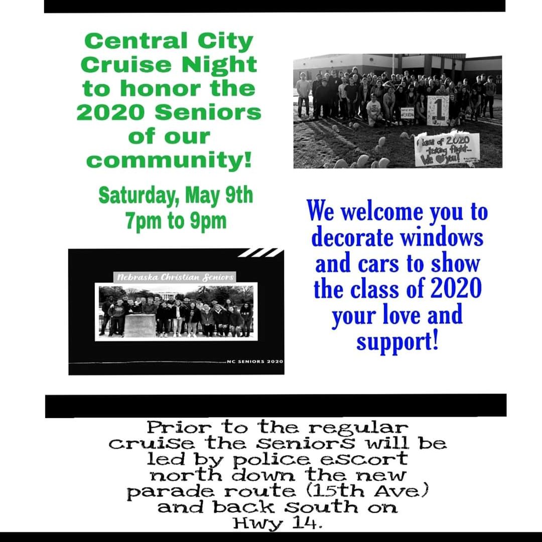 Next Saturday, May 9th, cruise Central City to honor and show support for our community seniors! #commUNITY