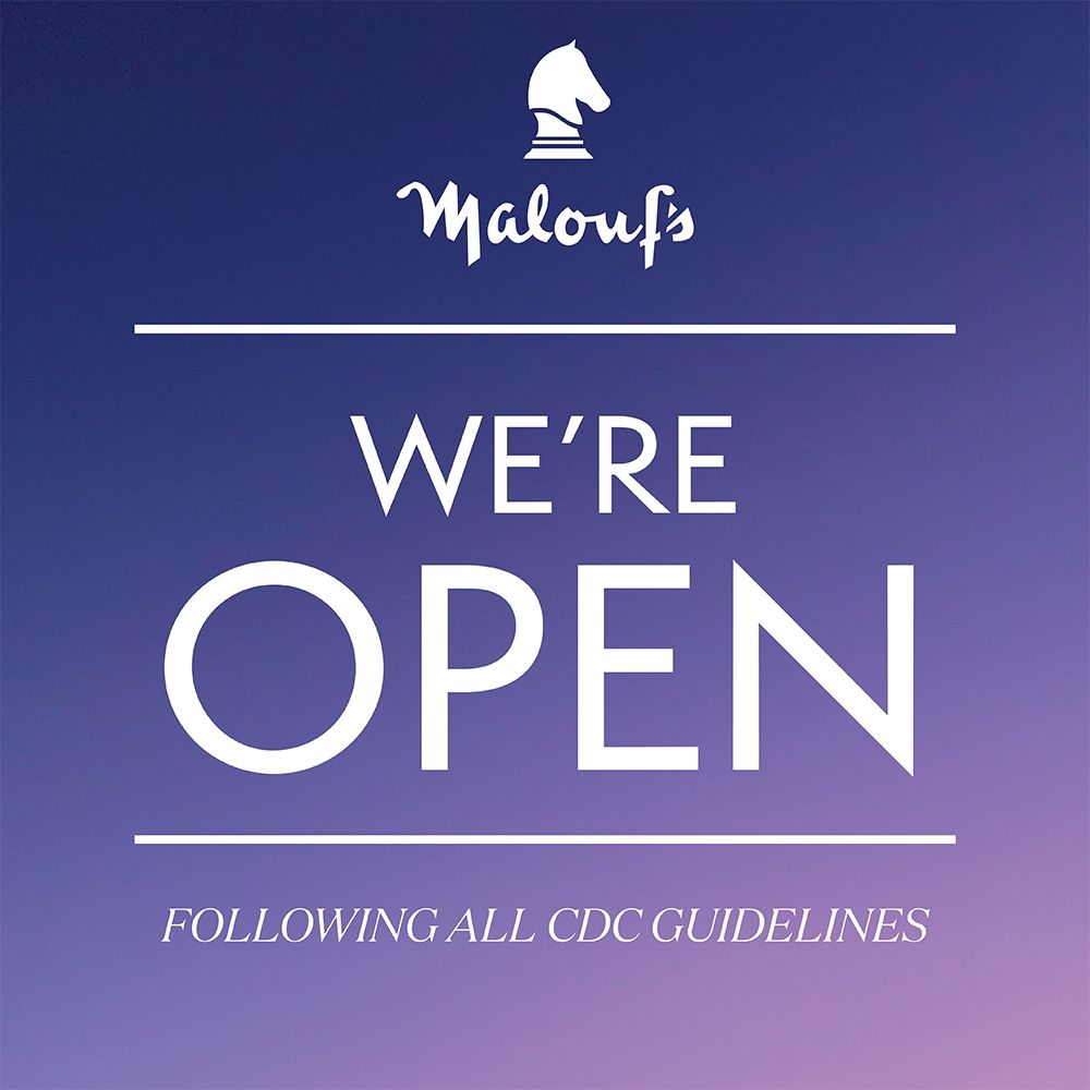 Maloufs's tweet photo. We’re opening our doors today and we are thrilled to see you! Following all CDC and state guidelines, we will be operating at 25% to keep you and our staff healthy and safe. Come shop with us today and tomorrow from 12pm-5pm! https://t.co/i0muS167FG