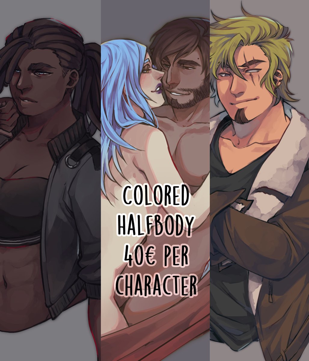 hey there i'm accepting commissions again! :D
please write me a message when you're interested <3 will only accept a limited amount of slots, just so you know

if you have any questions don't be afraid to ask! i draw almost everything except too heavy detailed characters 