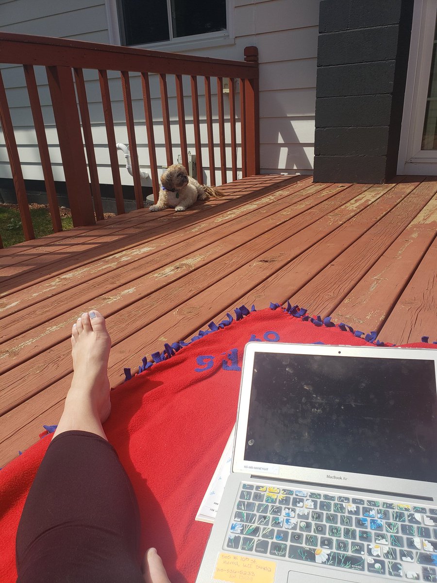I could get used to this outdoor office every day!