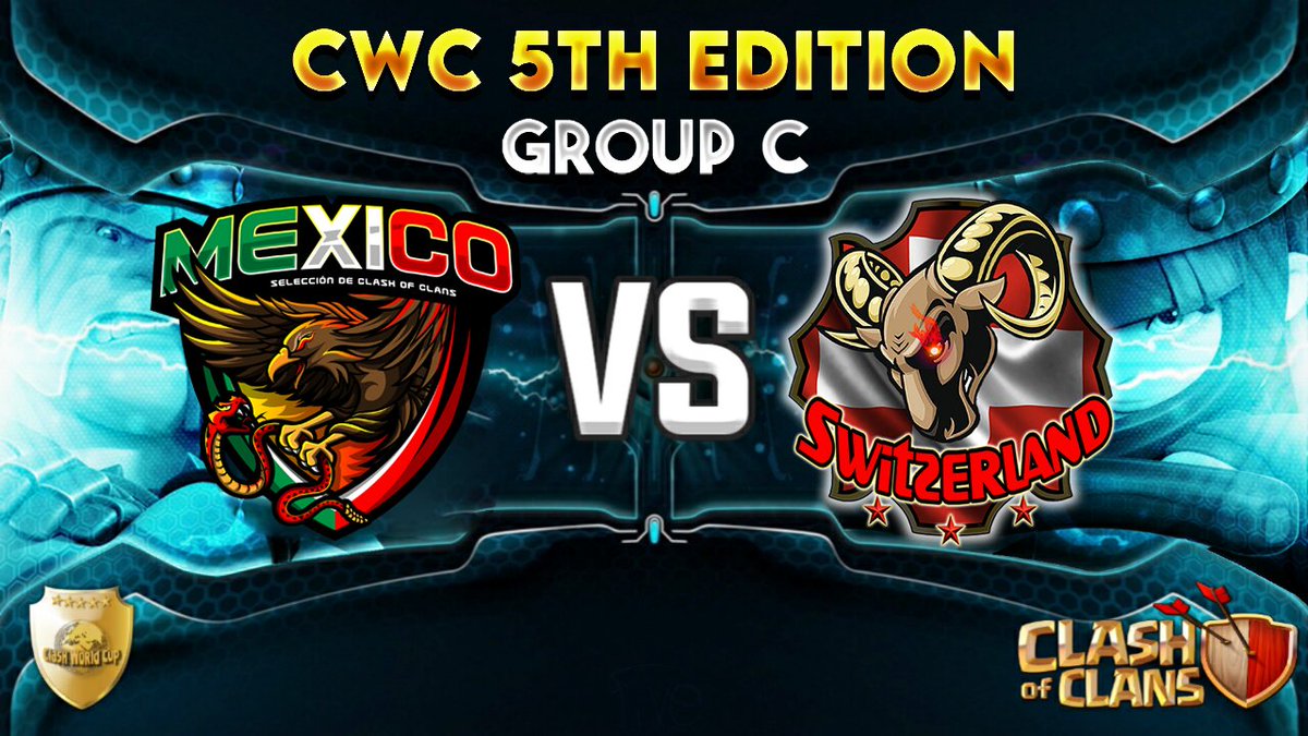 🚨PURA PASION🚨

JORNADA 6 DEL @ClashWorldCup1 DOS ESCUADRAS QUE QUIEREN ASEGURAR SU BOLETO A LA SIGUIENTE RONDA:

⚠️ <a href="/MEXICOCWC/">Selección Mexicana de Clash Of Clans</a> 🆚 <a href="/CWC_SWITZERLAND/">CWC_Switzerland</a> ⚠️ 

SUERTE PARA LAS 2 ESCUADRAS 
LOS VEO EN LAS PLATAFORMAS 2:30PM🇲🇽
#PincheSplenazoS
👊💪🏆