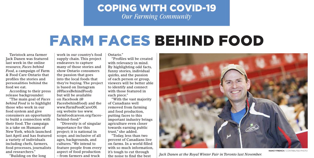 You can also read about Jack Danen who is featured in Farm Faces behind Food. The entire story in this week’s Tavistock Gazette; now available for everyone online. Visit us at tavistock.on.ca to read other local news stories. <a href="/tavigazette/">Tavistock Gazette</a> <a href="/FarmFoodCareON/">Farm & Food Care Ontario</a>