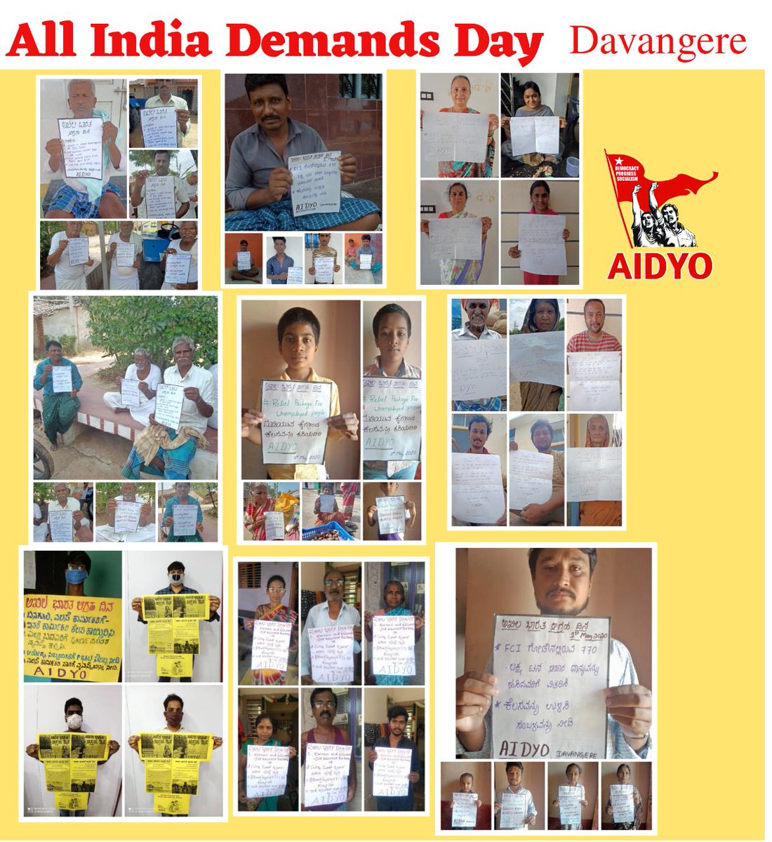 AIDYO_Karnataka's tweet photo. #SaveWorkingClass
#SaveUnemployed
#SendMigrantsHomeSafe
#AIDYO https://t.co/TVqjTvdXjf